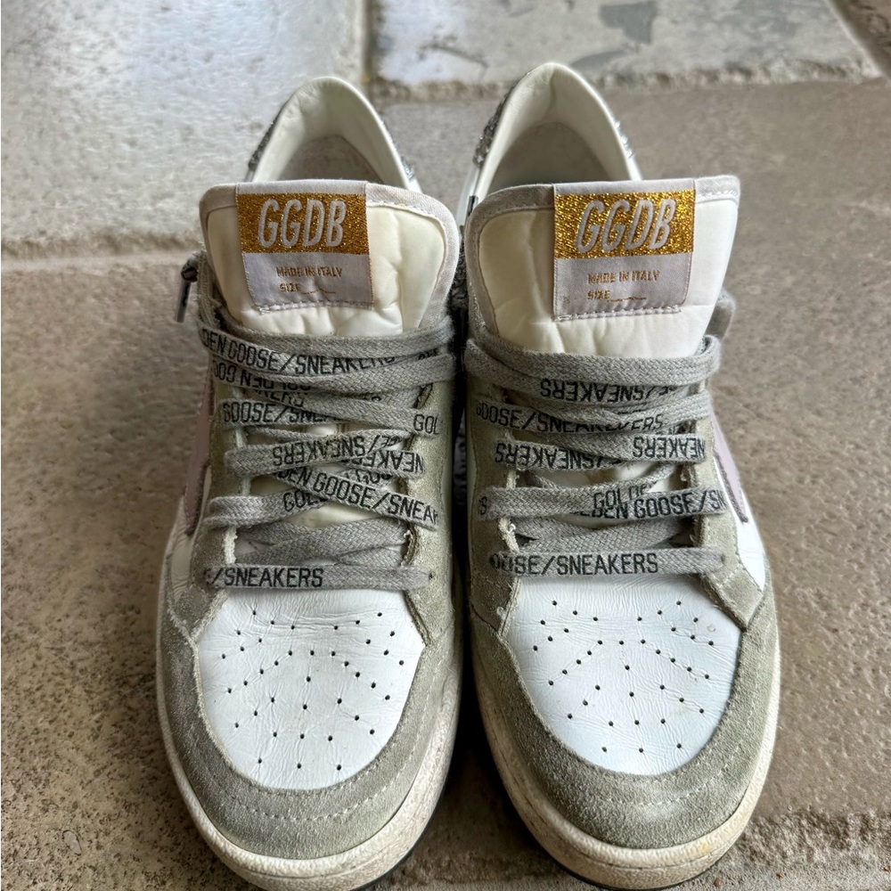 Golden Goose Ballstar Sneakers white/lilac glitter. 100% authentic EU38 worn 2X - Picture 4 of 11